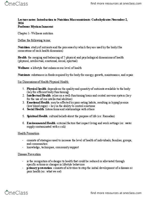 BIOL 1550 Lecture Notes - Lecture 7: List Of Food Labeling Regulations, Dietary Fiber, Trans Fat thumbnail