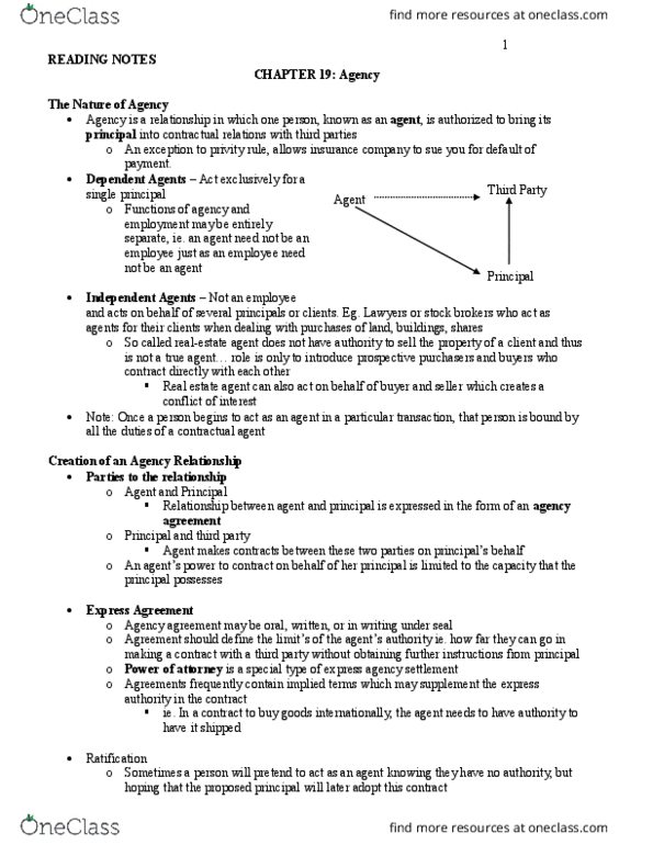 BU231 Lecture Notes - Lecture 25: Real Estate Broker, Estoppel, Fiduciary thumbnail