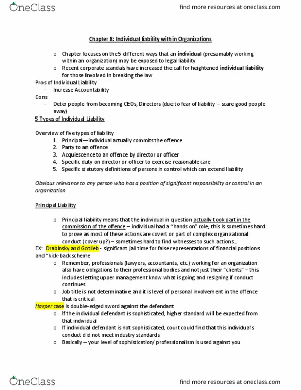 LAW 534 Lecture Notes - Lecture 8: Mens Rea, Determinative, Mitigating Factor thumbnail