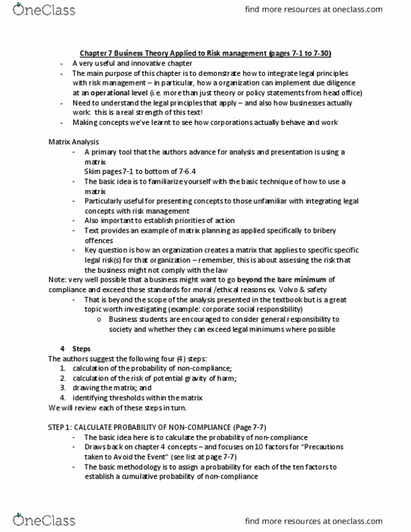 LAW 534 Lecture Notes - Lecture 7: Regulatory Compliance, Sears, Ontario Securities Commission thumbnail