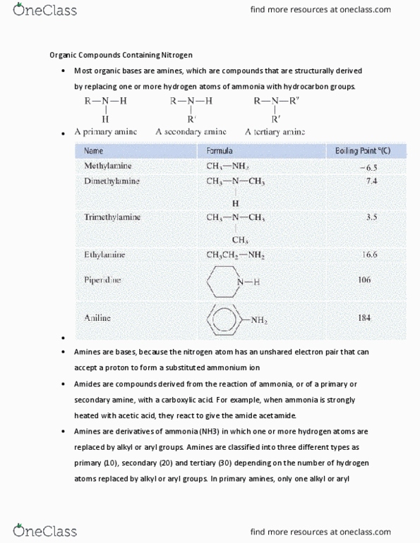 NSCI 1322 Lecture Notes - Lecture 26: Amine, Acetamide, Hydrogen Bond thumbnail
