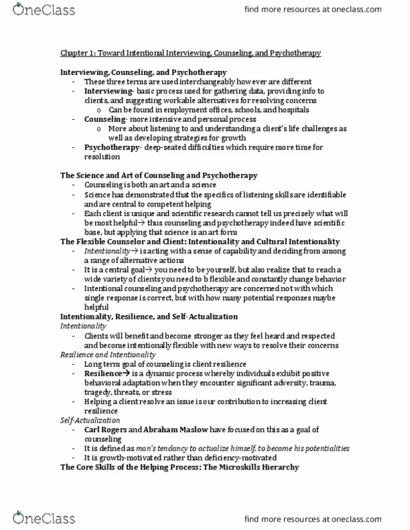 FRHD 3400 Chapter Notes - Chapter 1: Abraham Maslow, Psychoeducation, Stress Management thumbnail