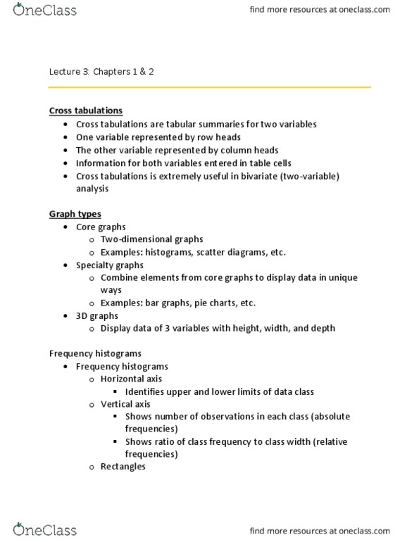 ECON 2B03 Lecture Notes - Lecture 3: Scatter Plot, Categorical Variable thumbnail