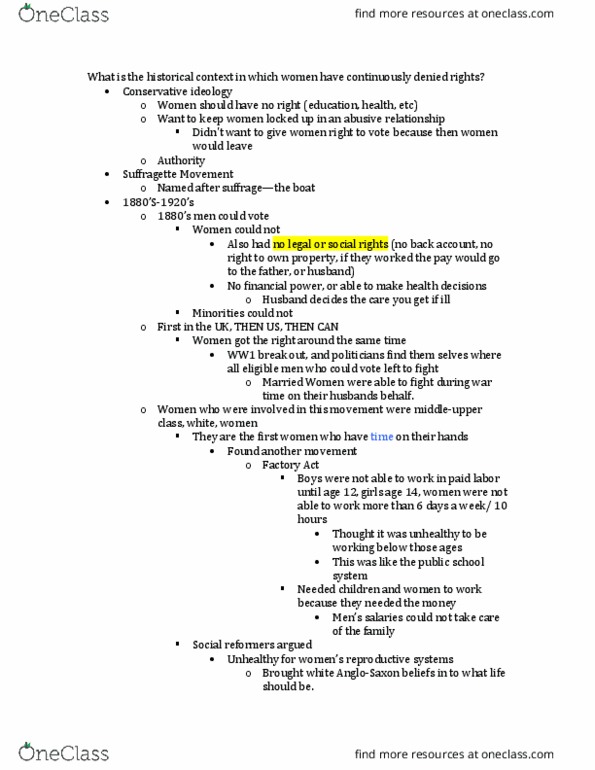 SOC 502 Lecture Notes - Lecture 2: Emily Murphy, John And Lorena Bobbitt, Domestic Violence thumbnail