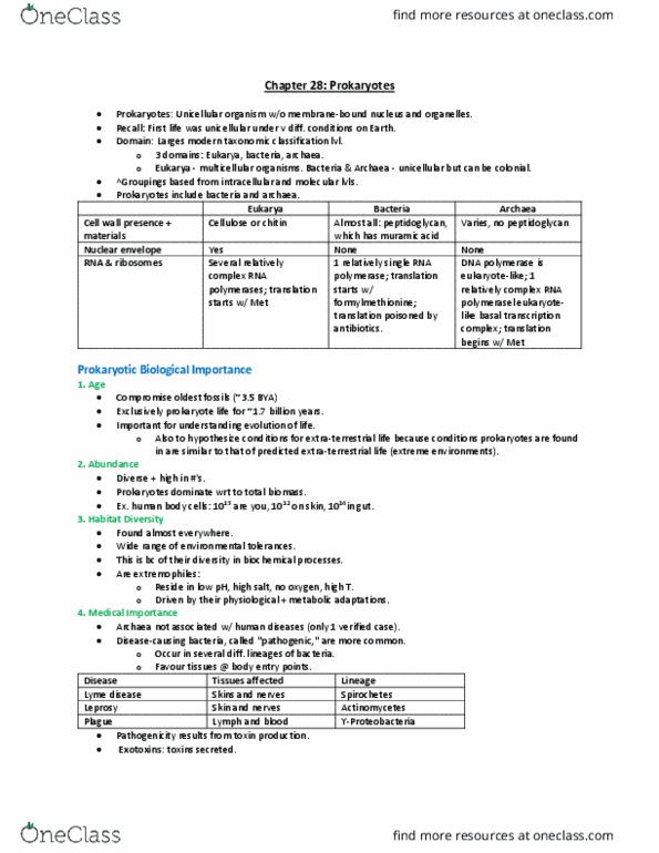 BLG 144 Chapter Notes - Chapter 28: Lyme Disease, Cellular Respiration, Anaerobic Respiration thumbnail