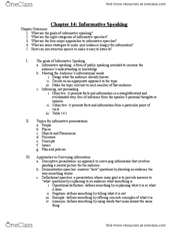 COM 1100 Chapter Notes - Chapter 14: Operational Definition thumbnail