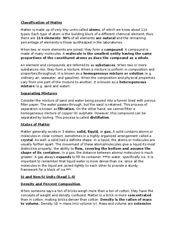 CHEM 499 Lecture Notes - Osmium, Intensive And Extensive Properties, Filter Paper thumbnail