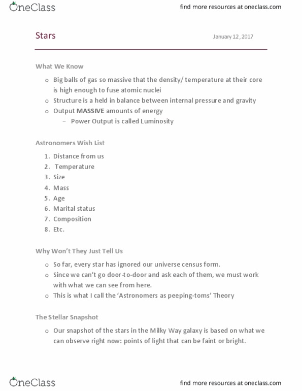 Astronomy 1021 Lecture Notes - Lecture 25: Inverse-Square Law, Parsec, Minute And Second Of Arc thumbnail