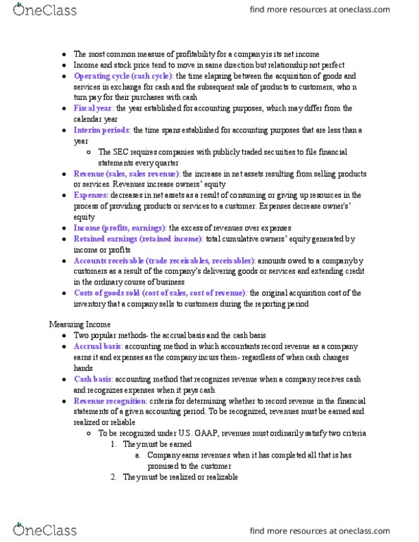 SMG AC 221 Chapter Notes - Chapter 2: Retained Earnings, Accrual, Net Income thumbnail