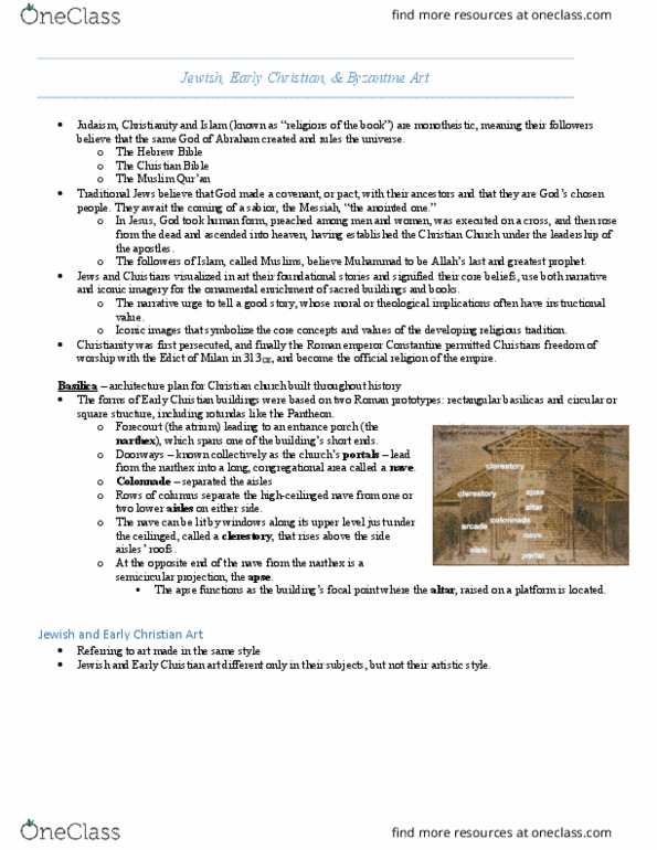 FSN 123 Lecture Notes - Lecture 7: Early Christian Art And Architecture, Roman Portraiture, Christian Art thumbnail