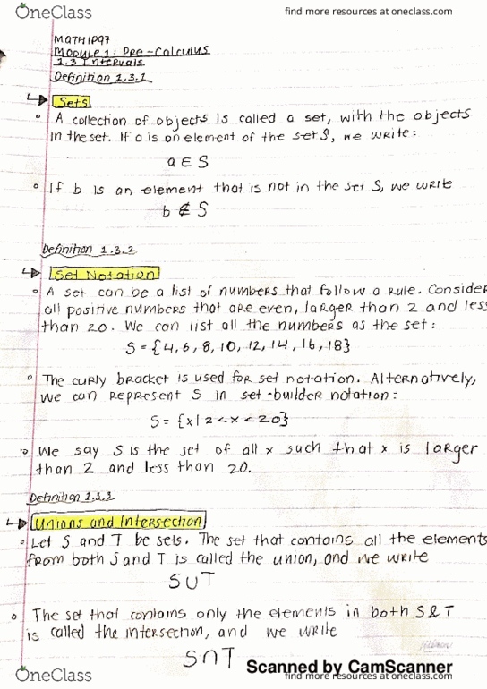 MATH 1P97 Lecture 3: Online (Module 1: Pre-Calculus) Chapter 1.3 Intervals thumbnail