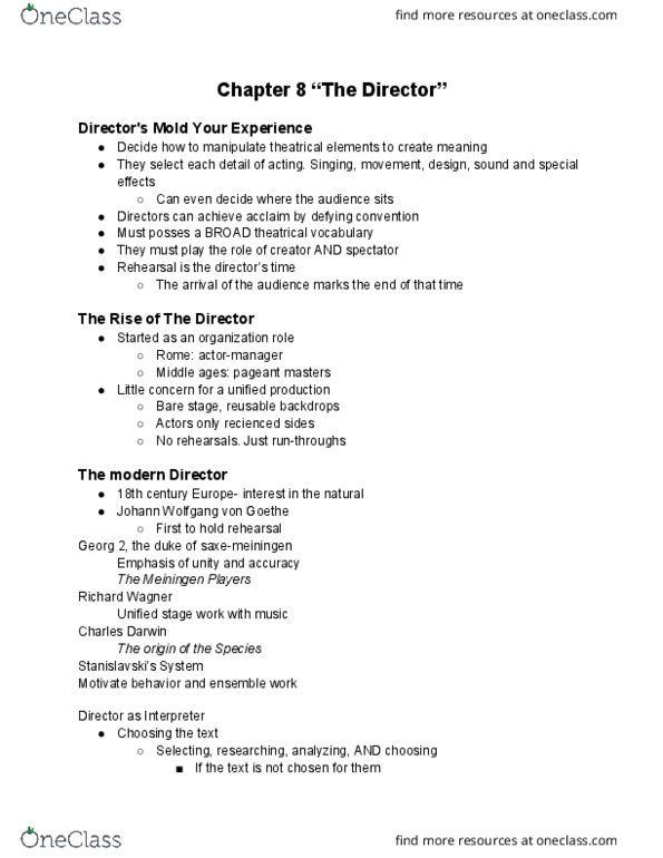 TH 114 Lecture Notes - Lecture 8: Johann Wolfgang Von Goethe thumbnail