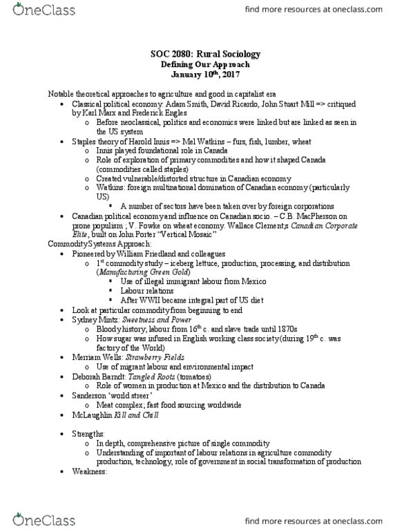 SOC 2080 Lecture Notes - Lecture 1: John Stuart Mill, Lettuce, Foreign Corporation thumbnail