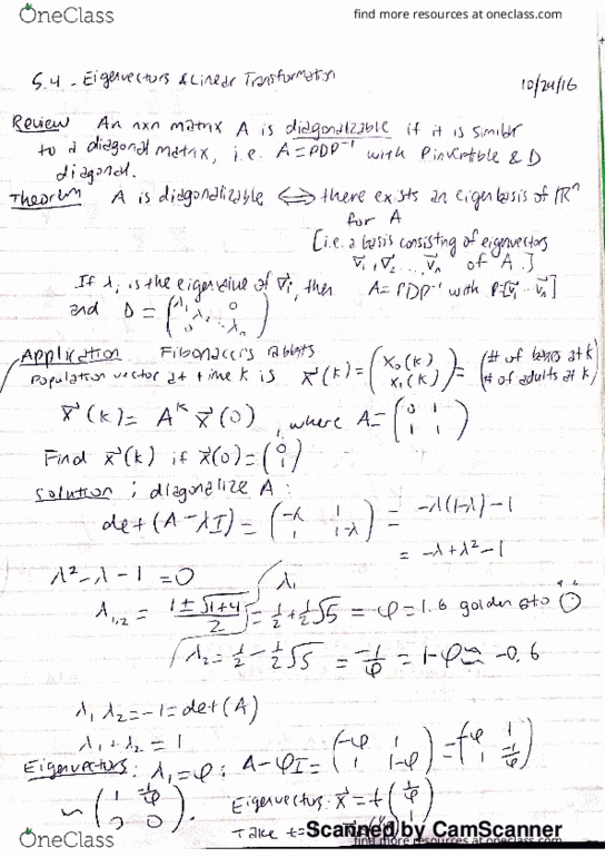 MATH 2220 Lecture 25: linear algebra 25 thumbnail
