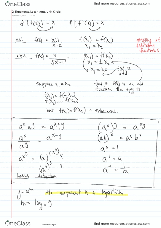 MAT186H1 Lecture Notes - Lecture 2: Unit Circle thumbnail
