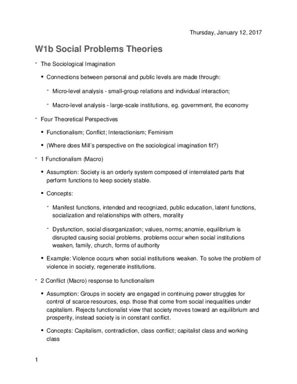 SOCY 344 Lecture 2: W1b Social Problems Theories thumbnail