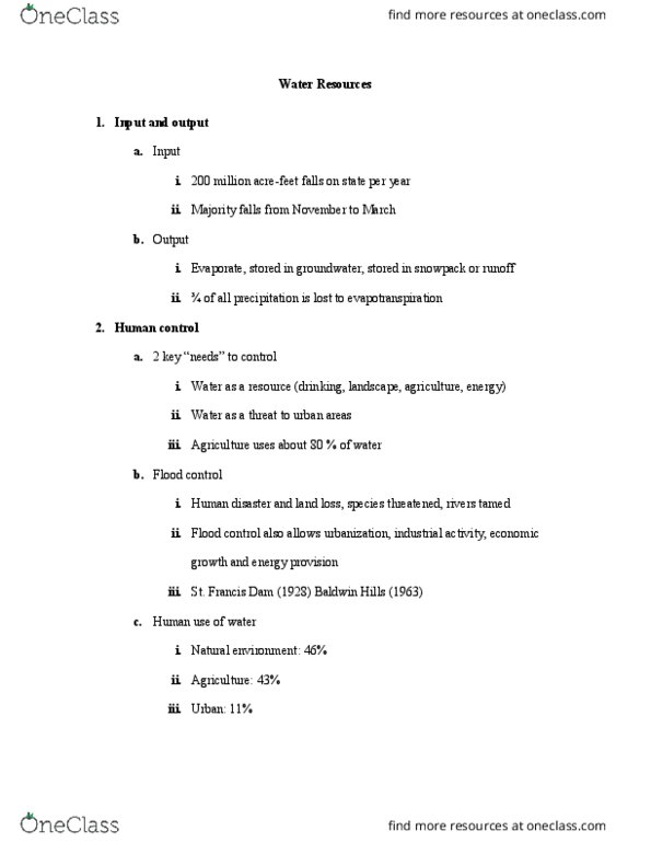 GEO 351 Lecture Notes - Lecture 4: Gold Rush, Population Growth, Evapotranspiration thumbnail