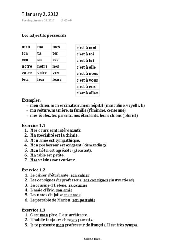 FRLS 1035 Lecture Notes - Sympathique, Voseo, Vowel thumbnail