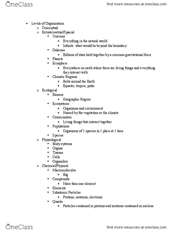 ISCI 2001 Lecture Notes - Lecture 1: Biological System, Hydrosphere, Prokaryote thumbnail