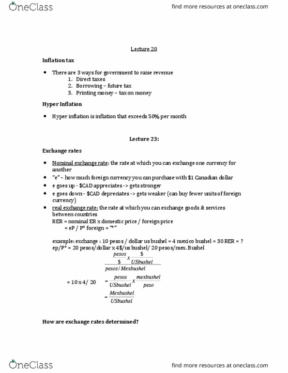 ECON 1BB3 Lecture Notes - Lecture 21: Seigniorage, Canadian Dollar, Substitute Good thumbnail