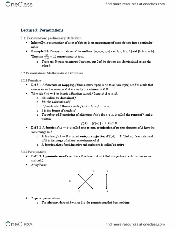 MATH 302 Lecture Notes - Lecture 3: Surjective Function, Asteroid Family, Symmetric Group thumbnail