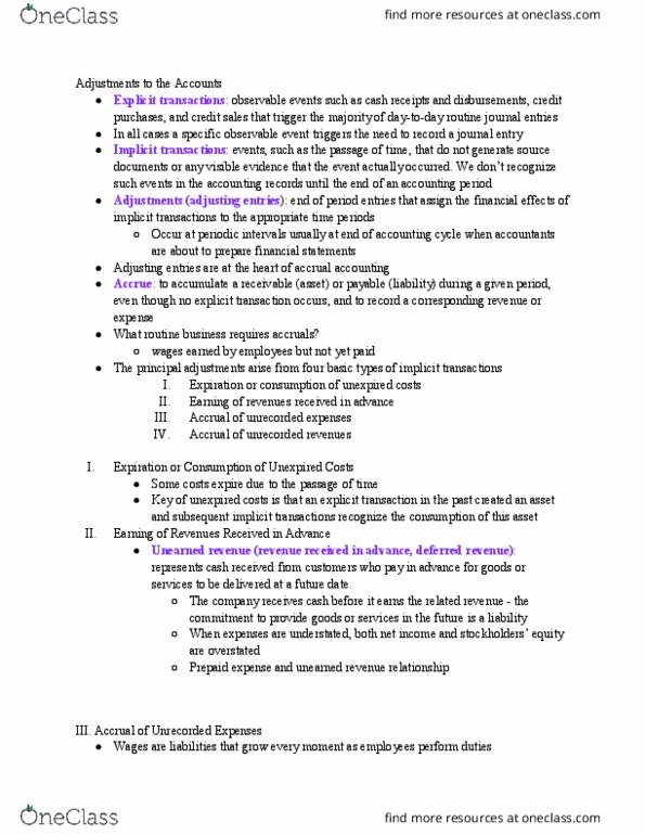 SMG AC 221 Chapter Notes - Chapter 4: Deferred Income, Financial Statement, Deferral thumbnail
