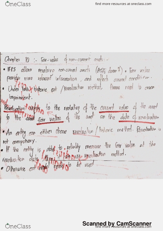 AFM291 Chapter 10: Fair value of non-current assets thumbnail