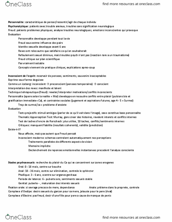 PSY 1502 Chapter Notes - Chapter 14: Thematic Apperception Test, Karen Horney, Carl Jung thumbnail