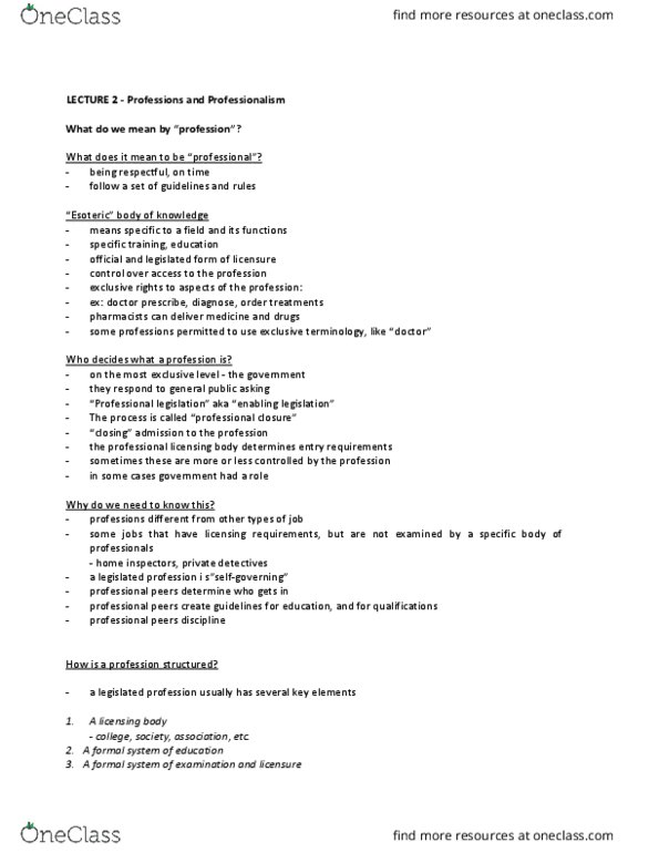 HLSC 2P15 Lecture Notes - Lecture 2: Formal System, Professional Code Of Quebec, Hippocratic Oath thumbnail