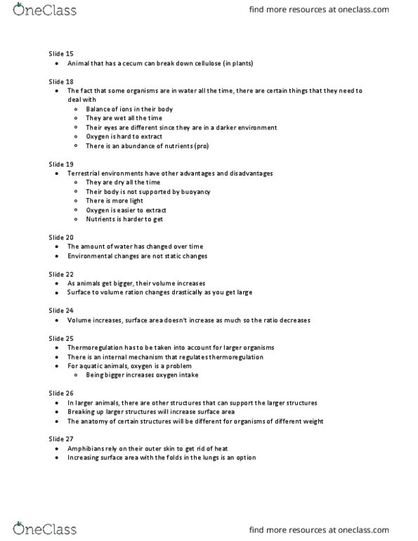 BIO202H5 Lecture Notes - Lecture 1: Cecum, Thermoregulation thumbnail