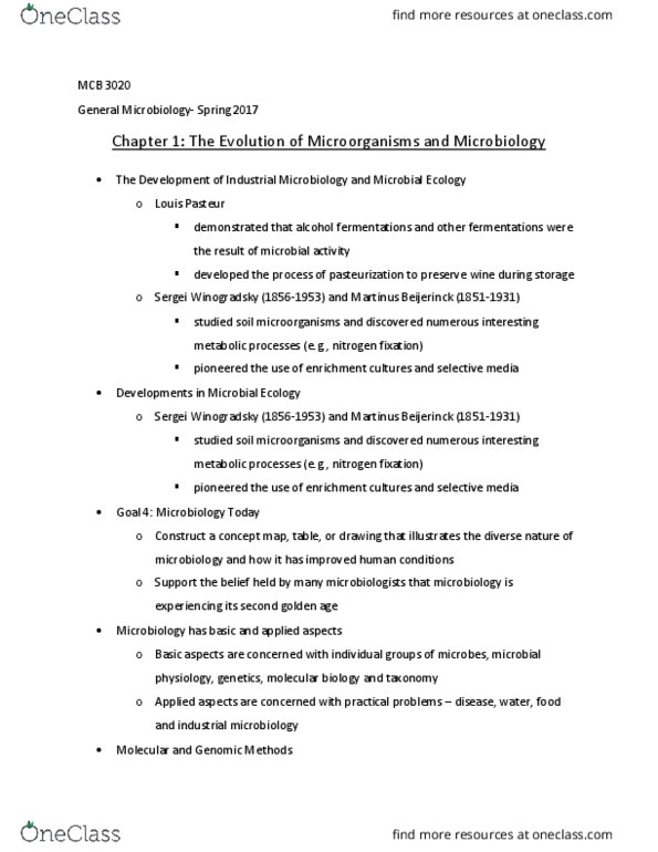 MCB 3020 Lecture Notes - Lecture 3: Medical Microbiology, Public Health, Bioinformatics thumbnail