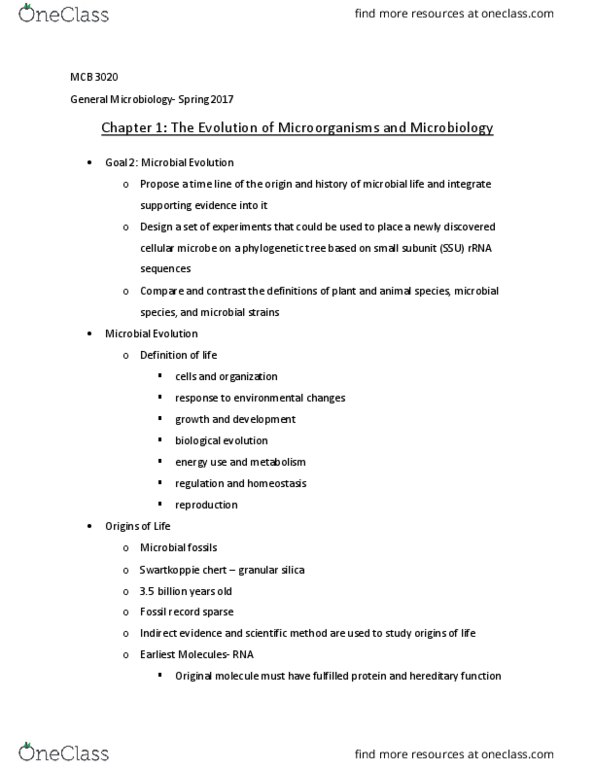 MCB 3020 Lecture Notes - Lecture 5: Liposome, Cyanobacteria, Adenosine thumbnail
