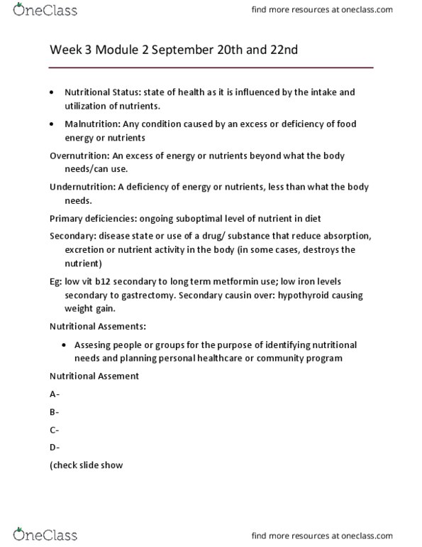 FNN 100 Lecture Notes - Lecture 3: Hydrostatic Weighing, Ct Scan, Tape Measure thumbnail