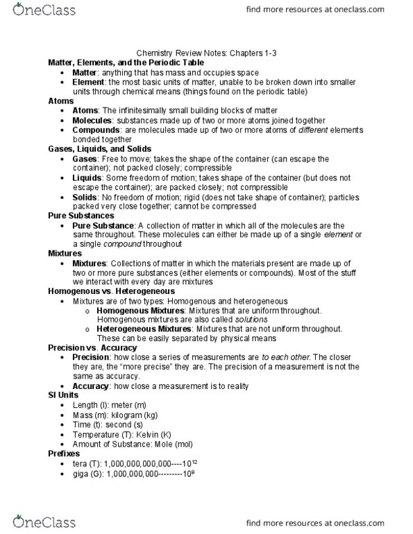 CH 101 Lecture Notes - Lecture 18: Relative Atomic Mass, Potential Energy, Diffraction thumbnail