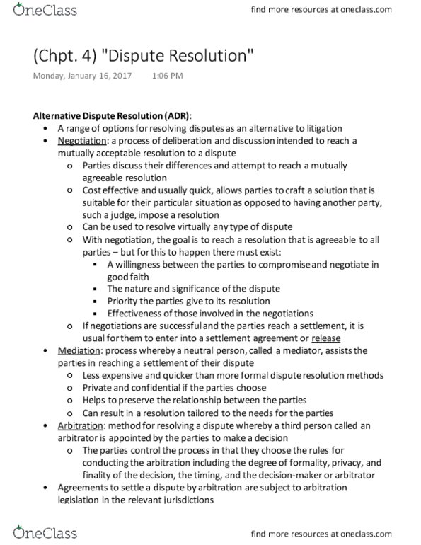 MCS 3040 Chapter Notes - Chapter 4: Counterclaim, Judgment Debtor, Accounts Receivable thumbnail