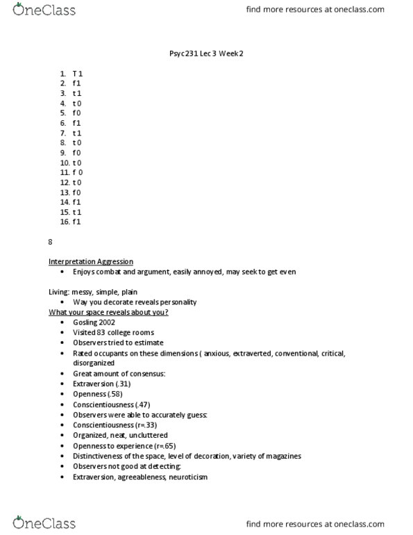 PSYC 241 Lecture Notes - Lecture 3: Factor Analysis, Nomothetic, Extraversion And Introversion thumbnail