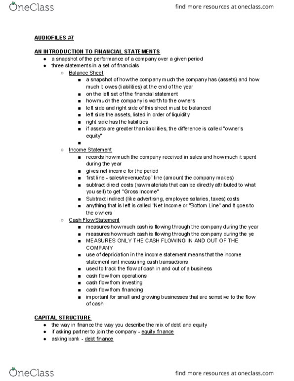 BSM 200 Lecture Notes - Lecture 7: Walmart, Net Present Value, Asset Turnover thumbnail