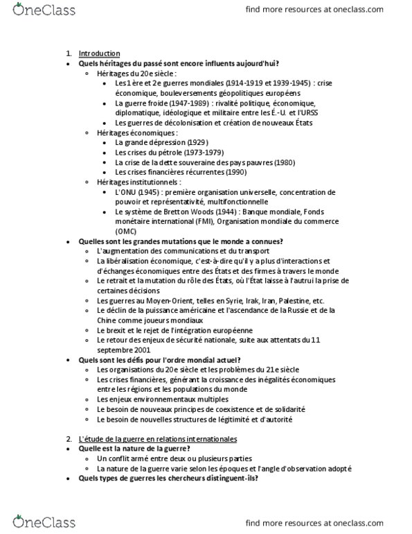 POL 2503 Lecture Notes - Lecture 1: Force De Dissuasion, La Nature, Le Droit thumbnail