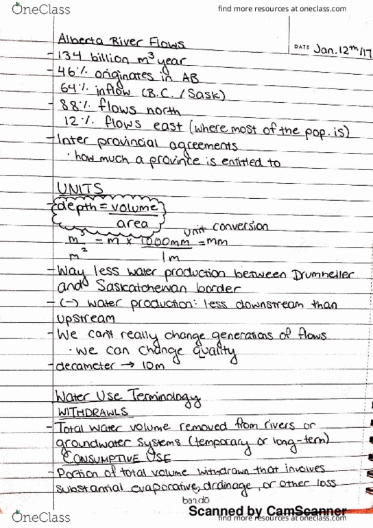 REN R350 Lecture 2: Alberta River Flows thumbnail