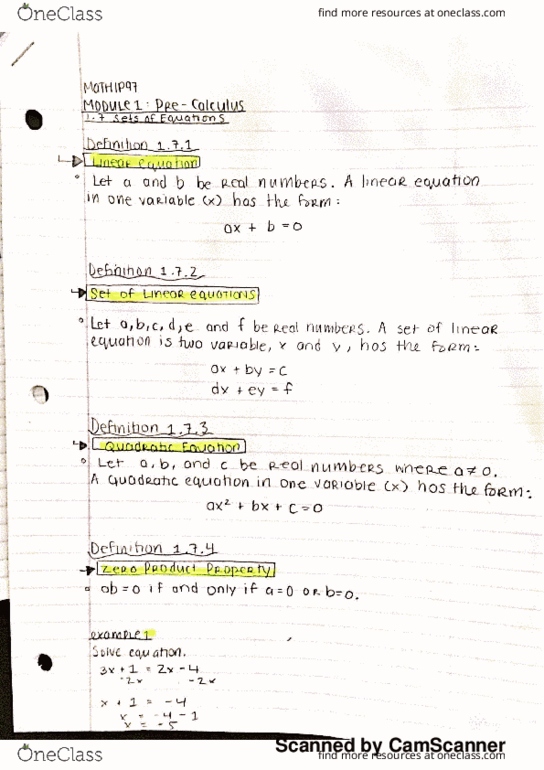 MATH 1P97 Lecture 6: Online (Module 1: Pre-Calculus) Chapter 1.7-1.8 Sets of Equations and Straight Lines thumbnail