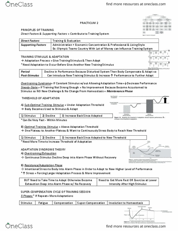 EDKP 450 Lecture Notes - Lecture 1: Overtraining, Circuit Training, Phosphagen thumbnail