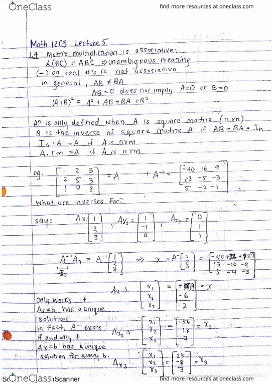 MATH 1ZC3 Lecture 5: Transpose thumbnail