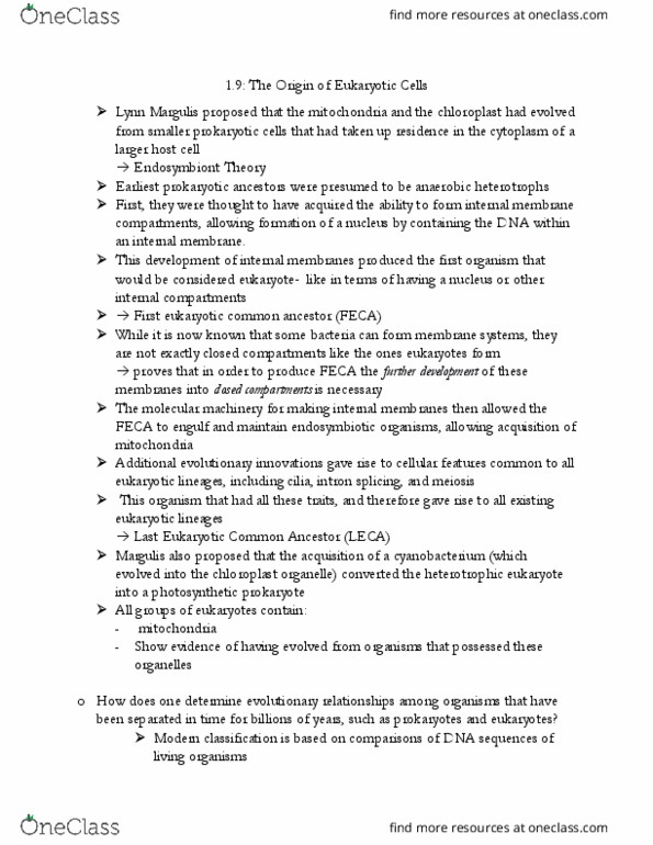 BIO130H1 Chapter Notes - Chapter 1.9: Archaea, Thermophile, Archaeplastida thumbnail