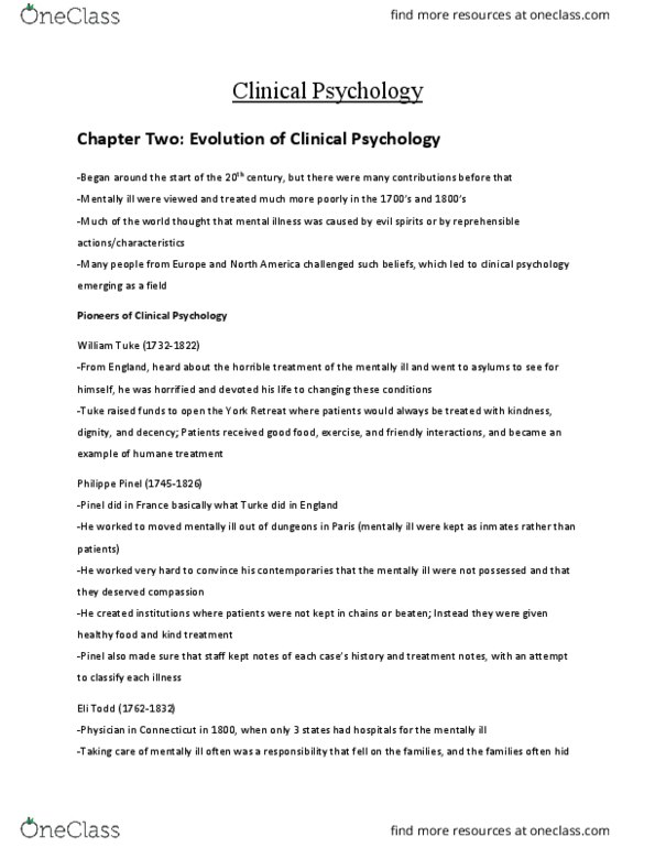PSYC 3330 Chapter Notes - Chapter 2: Wilhelm Wundt, Lightner Witmer, Experimental Psychology thumbnail