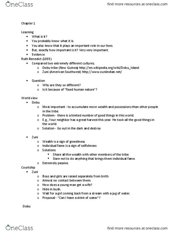 PSY 383 Lecture Notes - Lecture 1: Latent Learning, Distributed Learning, Eric Lenneberg thumbnail