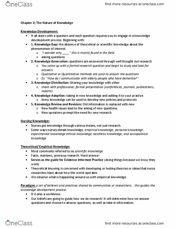 NSG 3301 Lecture Notes - Lecture 2: Dependent And Independent Variables, Subjectivism, Dementia thumbnail