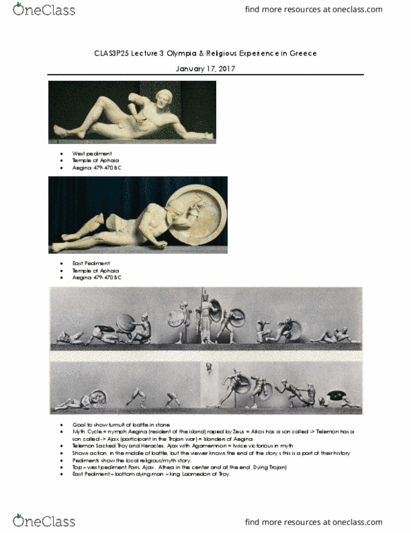 CLAS 3P25 Lecture Notes - Lecture 3: Cretan Bull, Stymphalian Birds, Writhe thumbnail