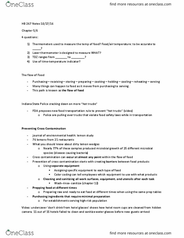 HB 265 Lecture Notes - Lecture 12: Melting, Boiling Point, Safety thumbnail