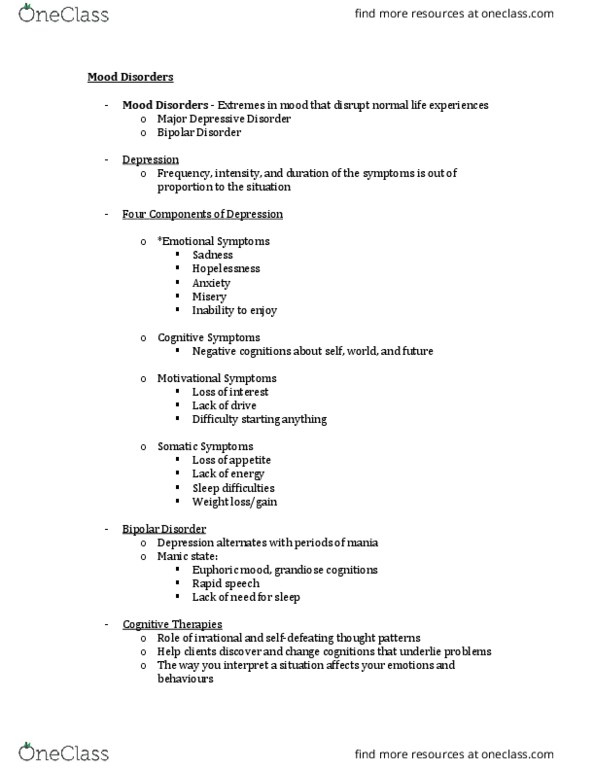 PSYC 1000 Lecture Notes - Lecture 17: Classical Conditioning, Reuptake, Selective Serotonin Reuptake Inhibitor thumbnail