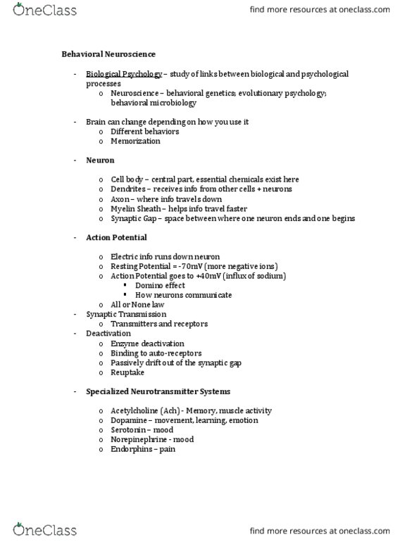 PSYC 1000 Lecture Notes - Lecture 3: Pituitary Gland, Hypothalamus, Emotional Expression thumbnail